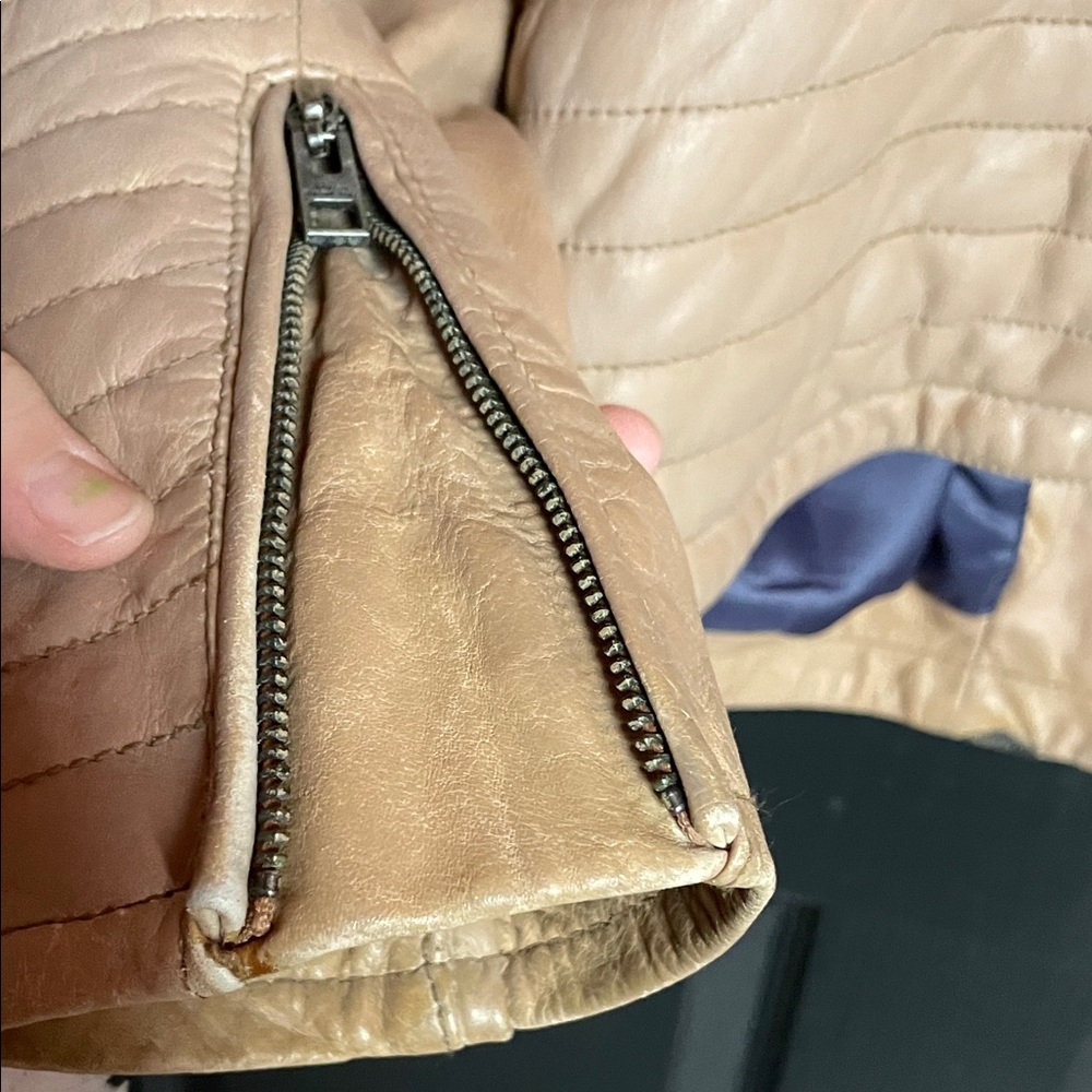 Harley-Davidson Women's Beige Leather Jacket - Picture 8 of 13